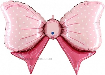 Фольгированный шар Бант розовый